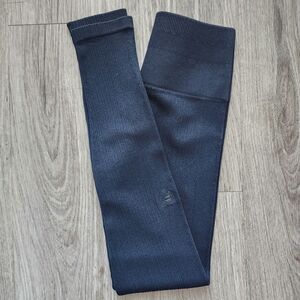 Black Ribbed Knee-High Socks